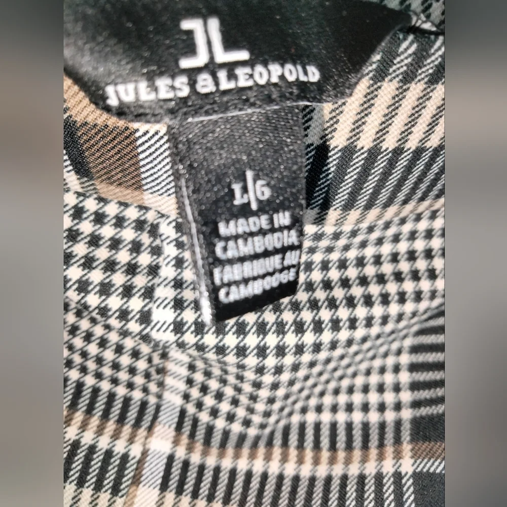 Jules & Leopold (Size L) Multicolored Plaid Slim Pull-on Ankle Pants (NEW-NWT)